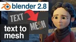 How to Convert Text to Mesh in Blender 2.8