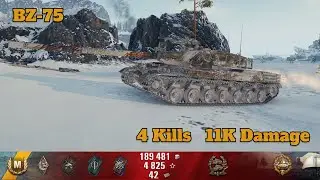 BZ-75 - 4 Kills, 11K Damage - World of Tanks