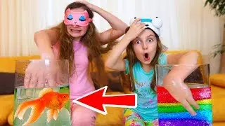 ЧЕЛЛЕНДЖ ОТГАДАЙ Что в Воде WHAT'S IN THE AQUARIUM CHALLENGE
