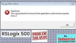 RSLogix 500/5000 Fatal Error! Solution | How to delete .rnl file | English