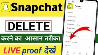 Snapchat Account Delete kaise kare 2024 | How to delete Snapchat account | Snapchat I'd Delete