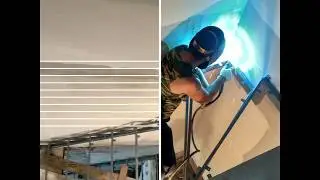 Лестница металлическая,из профильной трубы.