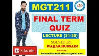 MGT211 Final Term Quiz By Taleemi Markaz