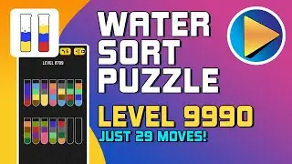 Water Sort Puzzle Level 9990 Walkthrough [29 Moves!]