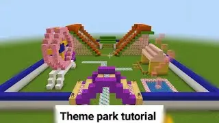 How To Make a Theme park Build Hack Minecraft 1.20| Rollercoaster. #minecraftthemepark #buildhacks