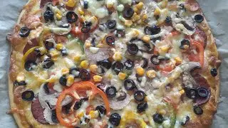 PİZZA🍕MAYALAMADAN PİZZA XƏMİRİNİN HAZIRLANMASI.#pizza #pizzarecipe #pizzahamuru #pizzahomemade