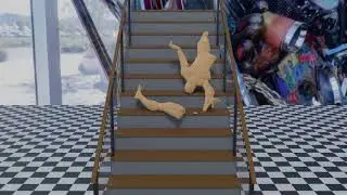Ragdoll Falling Down Stairs - Blender3D