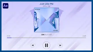 ✅[Free] Simple and Clean Music Player Visualizer After Effects Template