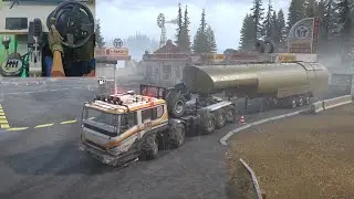 Transporting Heavy Fuel Tanker Semi-Trailer | Snow Runner | Thrustmaster Setup #snowrunner #gameplay