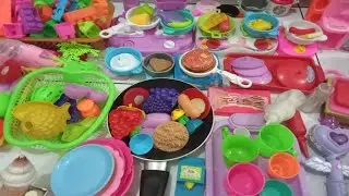 Mainan Masak Masakan Miniatur Makanan Sosis Telur ikan buah buahan es krim Eskriman Kompor Teflon