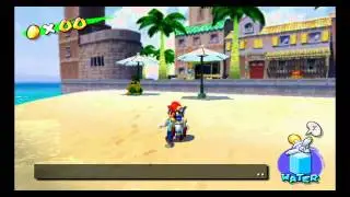 Super Mario Sunshine running on a Wii U