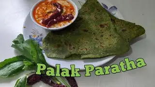 Palak paratha, spinach indian bread, easy and tasty recipe, roti.