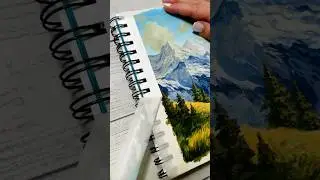 Mountain ⛰️ Acrylic painting / Subscribe 💖 #shorts #acrylicpainting