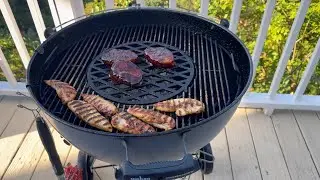 Chicken Tenders & Sauced Pork Chops on the Weber