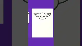 Baby Yoda How to draw simple drawings #draw #howtodraw #babyyoda #Yoda #shorts Star Wars Easy