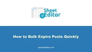 WordPress - How to Bulk Expire Posts using a Spreadsheet