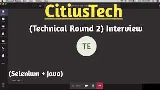 Technical Round | Real CitiusTech Automation (Selenium + Java) Testing interview on teams