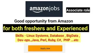 Amazon  Hiring for freshers and Experienced | Cloud Support Associate  | amazon Jobs | jobsearch2024