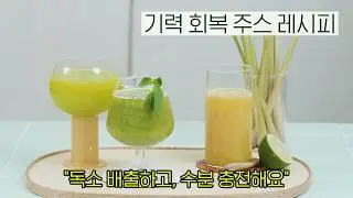기력 회복 주스 만들기! 깻잎 모히토, 사과 레몬그라스 주스