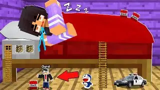 SEVGİLİM'in EVİNDE KÜÇÜLEREK 1 GECE GEÇİRDİM 😱 - Minecraft