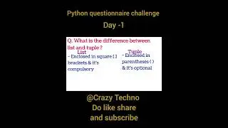 diffrence between list and tuple. 