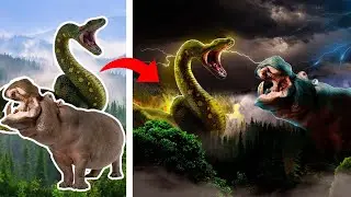 Hippo & Snake photoshop speed manipulation | photoshop