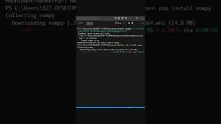 Installing numpy module in VS Code #python