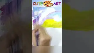 easy acrylic sunrise painting #shorts