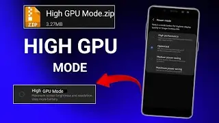 High GPU Mode Performance | Boost Performance | Max FPS Fix Lag - No Root