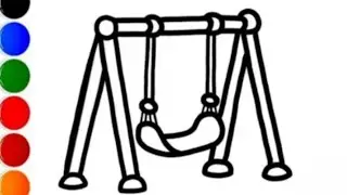 Cradle Drawing,Painting and Colouring For Kids and Toddlers ||Darun Swing Cradle ||