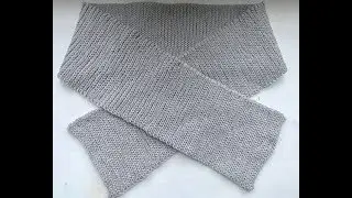 Простой легкий шарф крючком имитация вязки спицами crochet scarf