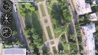 Полет на автопилоте по маршруту 5300 метров TAROT 680 PRO - с полетными данными - Чурбаков Максим