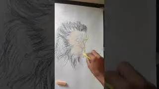 jay shree ram... Soft pestel #ram #artist #pune #india #liveportrait #support #trending #trendshort