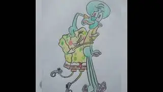 how to easy drawing Squidward and Spongebob | Spongebob #shorts #spongebob #squidward