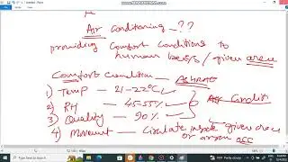 Air Conditioning Comfort conditions AC devices