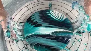 484. Sheleeart - Combover is back!  Blue Acrylic Fluid Art
