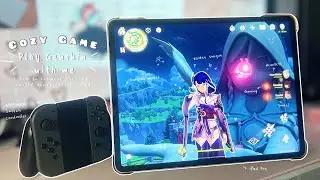 🎮Cozy Game: Play Genshin with me + how to connect Nintendo switch controller to iPad