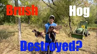 Brush hogging our pasture with John Deere 855 | Brush Hog