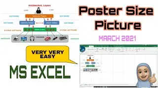 Print a Large poster on multiple pages using Ms Excel or google sheets| URDU/HINDI
