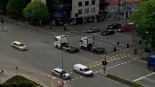 Big Trucks Protest for high price of Oil