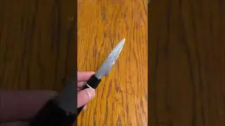 A badly broken Suncraft Black Paring knife. Knife repair, sharpening, and repair. 