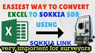 how to Convert Excel file to SDR file with Sokkia link |very easy way |
