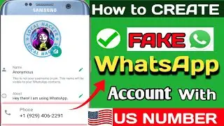 How to create fake whatsapp account with fake number | whatsapp fake Account Kaise Banaye 2022