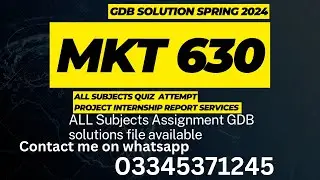 mkt630 GDb solution Spring 2024