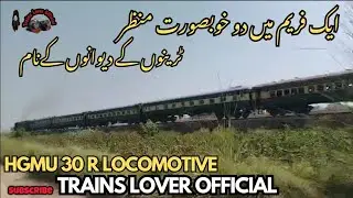 Beautiful Green Fields views with 17 Up Millat Express Crossing view | Trains Lover Official