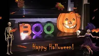 A RESIN SHORT:  BOO HALLOWEEN LETTERS