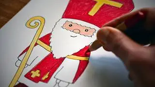Wie malt man einen Nikolaus? Einfaches Zeichnen für Kinder | Schritt-für-Schritt-Anleitung