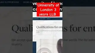 University of London 3 years LLB 