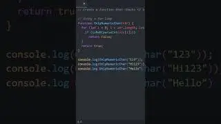 Create a function that checks if a given string contains only numeric characters | JS Exercise 2