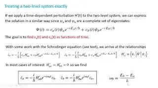PHYS 390 Class 25: Time-dependent perturbation theory